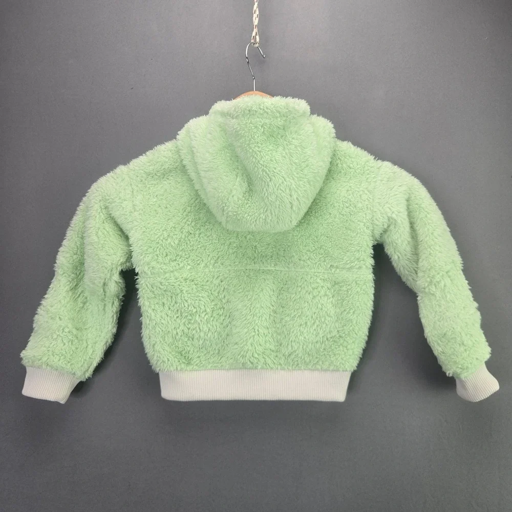 The North Face Oso Hoodie Fleece Jacket 2T Mint Green Full Zip Hooded Soft Warm
